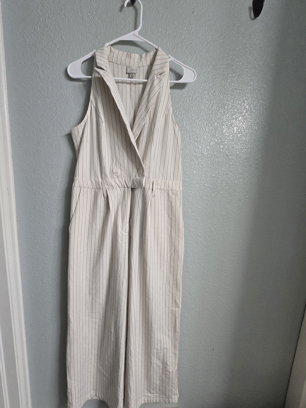 a new day Pinstripe Sleeveless Jumpsuit